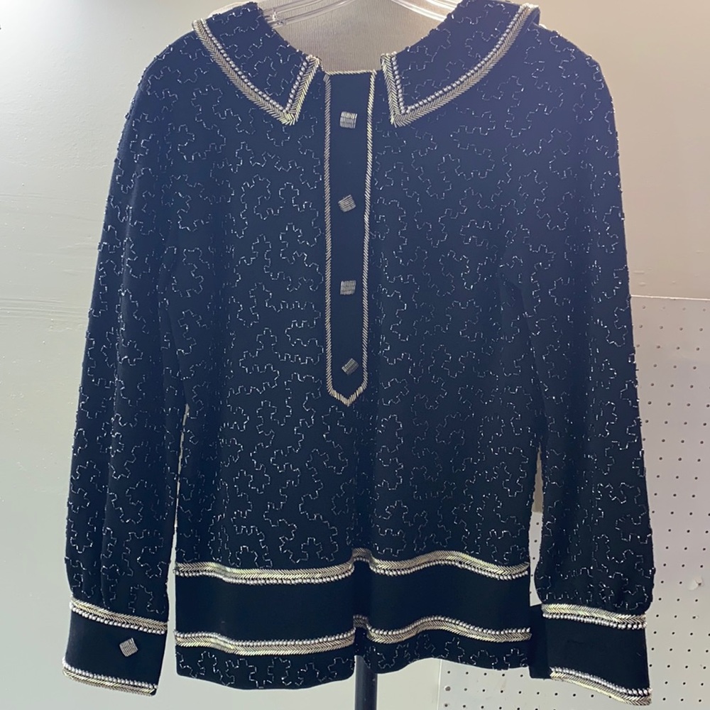 VINTAGE beaded knit top